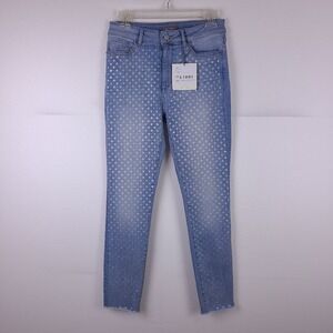 NWT DL1961 Ankle Skinny Farrow Jeans Size 27 Raw Hem High Rise Light Wash